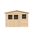 TIMBELA - TIMBELA M335+M335G ABRI de Jardin en Bois H226x316x324 cm/9 m² AVEC LES PLANCHERS IMPRÉGNÉ - vignette