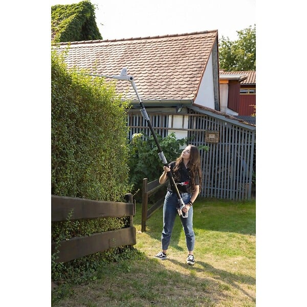 IKRA - Taille haie sur perche téléscopique 20V - Coupe longueur 40 cm - Batterie lithium 2.0Ah Chargeur 20V - IKRA - large
