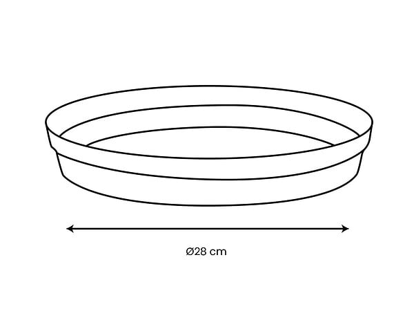 EDA - Soucoupe à˜ 28 cm pour pot à˜ 40 cm - Vert laurier - Eda - large