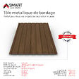 BRAVO THE SMART SOLUTION - Tôle bac acier - Bardage -  plaque H12 Coloris Walnut Printech Dimensions 2000x910x0.40mm - vignette