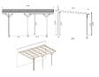 ALTANKA - Carport, abri de voiture  3x5.24 m - 15 m2 - adossé  - CAR7-2 - vignette