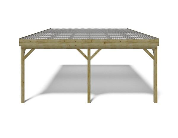 ALTANKA - Carport, abri de voiture  5.8x5.06 m - 29 m2 - couverture PVC  - CAR23PVCTR - large