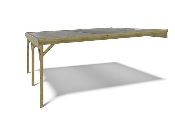 ALTANKA - Carport, abri de voiture  5.8x5.06 m - 29 m2 - couverture PVC  - CAR23PVCTR - large