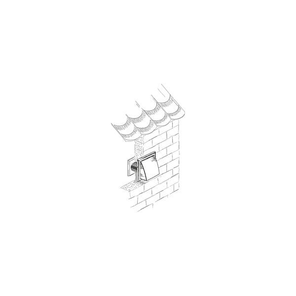 BLAUBERG - Grille ventilation inox brossé rejet d'air carrée à capot | clapet anti retour intégré - Diamètre (mm): 150 - large