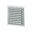 BLAUBERG - Grille aération ventilation aluminium avec moustiquaire - LxH (mm): 150 x 150 - Couleur: Gris argent - vignette