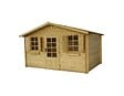 ALTANKA - Abri de jardin en bois - 12m2 - 4x3m - Ep. 28mm - Couleur: naturel - DOM137 - vignette
