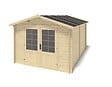 ALTANKA - Abri de jardin en bois - 12m2 - 3x4m - Ep. 28mm - Couleur: naturel - DOM661 - vignette