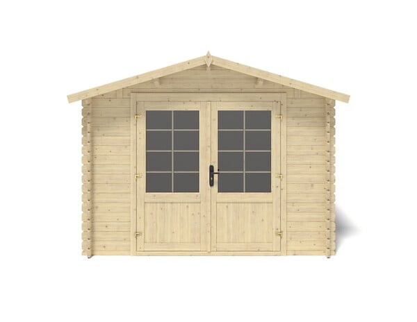 ALTANKA - Abri de jardin en bois - 12m2 - 3x4m - Ep. 28mm - Couleur: naturel - DOM661 - large
