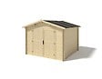 ALTANKA - Abri de jardin en bois - 9m2 - 3x3m - Ep. 28mm - Couleur: naturel - DOM531 - vignette