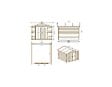 ALTANKA - Abri de jardin en bois - 9m2 - 3x3m - Ep. 28mm - Couleur: naturel - DOM531 - vignette