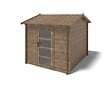 ALTANKA - Abri de jardin en bois - 2.5x3 m avec extension de 4x2.76 m - 18.56 m²- Traité - DOM675+DOS194 - vignette