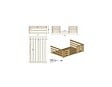 ALTANKA - Terrasse en bois avec balustrade pour abri en bois - 6m2 - 3m x 2m - couleur: naturel - DOM142 - vignette