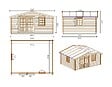 ALTANKA - Abri de jardin en bois - 20m2 - 5x4m - Traité - Ep. 45mm - Couleur: marron - DOM376 - vignette