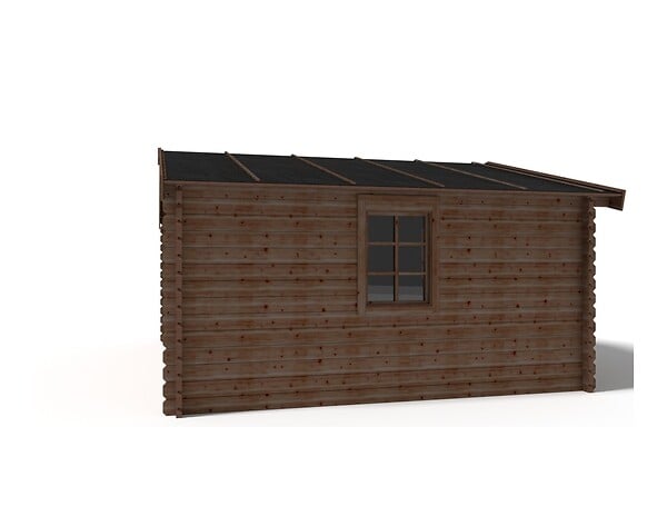 ALTANKA - Abri de jardin en bois - 20m2 - 5x4m - Traité - Ep. 45mm - Couleur: marron - DOM376 - large