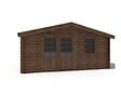 ALTANKA - Abri de jardin en bois - 20m2 - 5x4m - Traité - Ep. 45mm - Couleur: marron - DOM376 - vignette