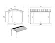 ALTANKA - Abri de jardin en bois - 4x3 m avec extension de 4x2.76 m - 23.06 m²- Traité - DOM677+DOS194 - vignette