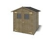 ALTANKA - Abri de jardin en bois 3.46 m2 - 1.9x1.82 m - traité - Couleur: vert - DOM218 - vignette