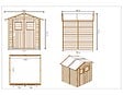 ALTANKA - Abri de jardin en bois 3.46 m2 - 1.9x1.82 m - traité - Couleur: vert - DOM218 - vignette