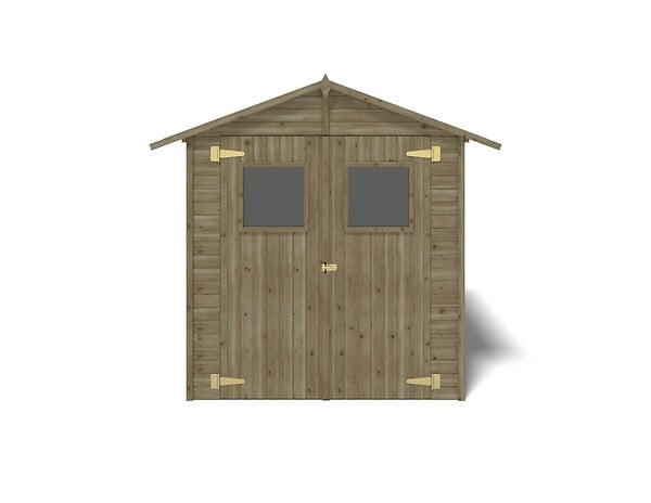 ALTANKA - Abri de jardin en bois 3.46 m2 - 1.9x1.82 m - traité - Couleur: vert - DOM218 - large