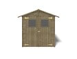 ALTANKA - Abri de jardin en bois 3.46 m2 - 1.9x1.82 m - traité - Couleur: vert - DOM218 - vignette