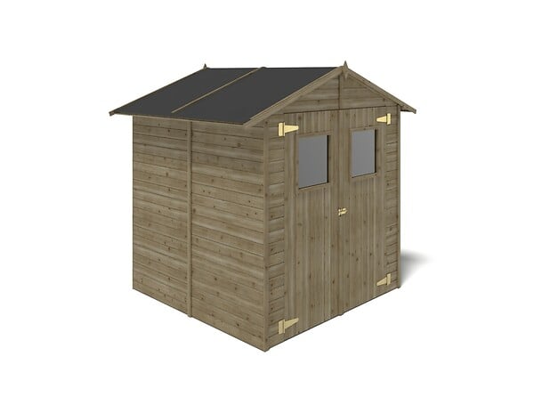 ALTANKA - Abri de jardin en bois 3.46 m2 - 1.9x1.82 m - traité - Couleur: vert - DOM218 - large