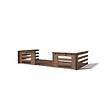 ALTANKA - Terrasse en bois avec balustrade pour abri en bois - 8m2 - 4m x 2m - imprégnée - couleur: marron - DOM79 - vignette