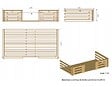 ALTANKA - Terrasse en bois avec balustrade pour abri en bois - 8m2 - 4m x 2m - imprégnée - couleur: marron - DOM79 - vignette