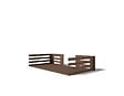 ALTANKA - Terrasse en bois avec balustrade pour abri en bois - 8m2 - 4m x 2m - imprégnée - couleur: marron - DOM79 - vignette