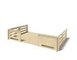 ALTANKA - Terrasse en bois avec balustrade pour abri en bois - 15m2 - 5m x 3m - couleur: naturel - DOM616 - vignette