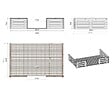 ALTANKA - Terrasse en bois avec balustrade pour abri en bois - 15m2 - 5m x 3m - couleur: naturel - DOM616 - vignette