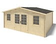 ALTANKA - Abri de jardin en bois - 21.42m2 - 5.1x4.2m - Ep. 34mm - Couleur: naturel - DOM746 - vignette