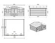 ALTANKA - Abri de jardin en bois - 21.42m2 - 5.1x4.2m - Ep. 34mm - Couleur: naturel - DOM746 - vignette