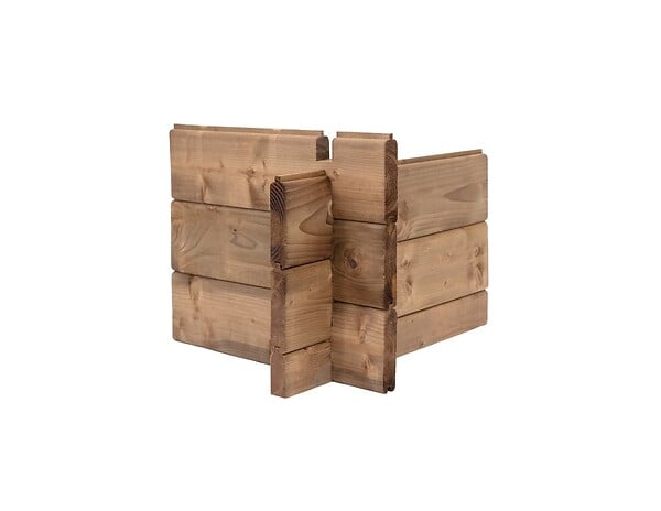 ALTANKA - Abri de jardin en bois - 7.5m2 - 2.5x3m - Traité - Ep. 28mm - Couleur: marron - DOM675 - large