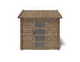 ALTANKA - Abri de jardin en bois - 7.5m2 - 2.5x3m - Traité - Ep. 28mm - Couleur: marron - DOM675 - vignette