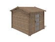 ALTANKA - Abri de jardin en bois - 7.5m2 - 2.5x3m - Traité - Ep. 28mm - Couleur: marron - DOM675 - vignette
