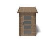 ALTANKA - Abri de jardin en bois - 4.5m2 - 1.5x3m - Traité - Ep. 28mm - Couleur: marron - DOM673 - vignette