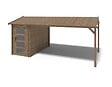 ALTANKA - Abri de jardin en bois - 1.5x3 m avec extension de 4x2.76 m - 15.56 m²- Traité - DOM673+DOS194 - vignette
