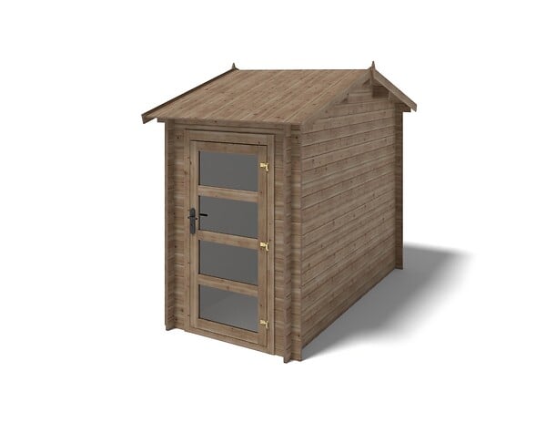 ALTANKA - Abri de jardin en bois - 1.5x3 m avec extension de 4x2.76 m - 15.56 m²- Traité - DOM673+DOS194 - large