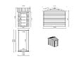 ALTANKA - Abri de jardin en bois - 1.5x3 m avec extension de 4x2.76 m - 15.56 m²- Traité - DOM673+DOS194 - vignette
