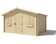 ALTANKA - Abri de jardin en bois - 12m2 - 4x3m - Ep. 28mm - Couleur: naturel - DOM337 - vignette