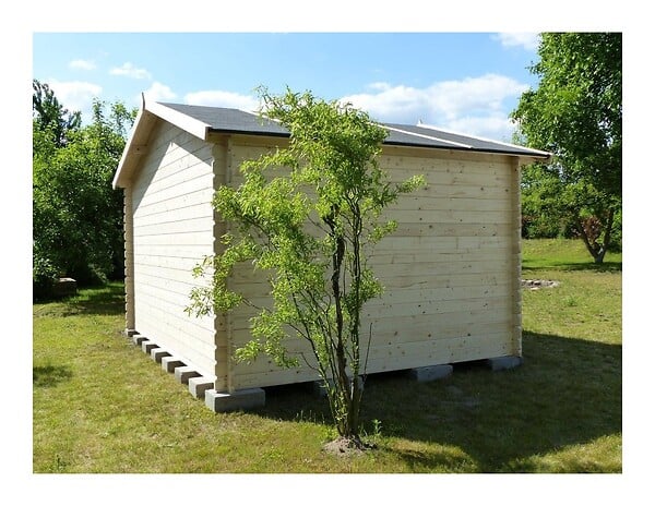 ALTANKA - Abri de jardin en bois - 12m2 - 4x3m - Ep. 28mm - Couleur: naturel - DOM337 - large