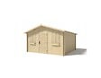 ALTANKA - Abri de jardin en bois - 16m2 - 4x4m - Ep. 28mm - Couleur: naturel - DOM149 - vignette