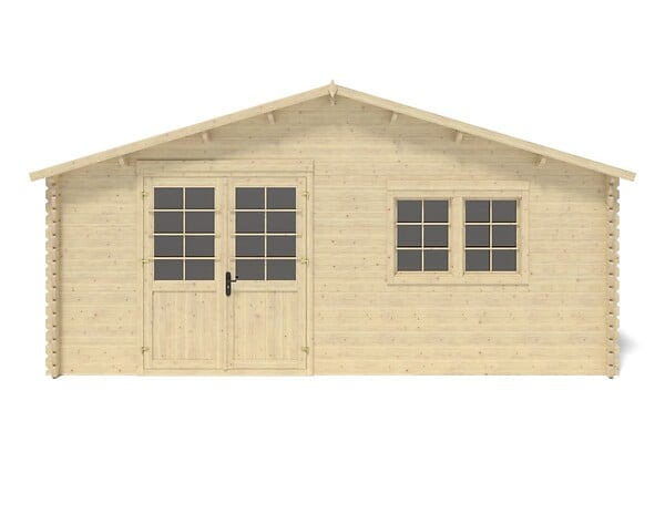 ALTANKA - Abri de jardin en bois - 30m2 - 6x5m - Ep. 40mm - Couleur: naturel - DOM747 - large