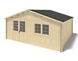 ALTANKA - Abri de jardin en bois - 30m2 - 6x5m - Ep. 40mm - Couleur: naturel - DOM747 - vignette