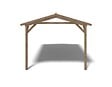 ALTANKA - Avant-toit en bois 4x2.76m pour le chalet de jardin 4m, traité, marron - DOS194 - vignette