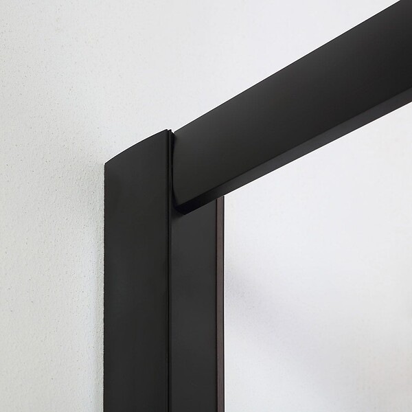 KIAMAMI VALENTINA - Porte De Douche Niche 150 Cm Noir Mat Coulissant | City - large