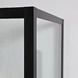 KIAMAMI VALENTINA - Porte De Douche Niche 130 Cm + Côté Fixe 80 Cm H: 190 Cm Avec Cadre Noir Mat | City - vignette