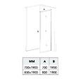 KIAMAMI VALENTINA - Porte De Douche Niche 140 Cm Avec Paroi Fixe 80 Cm Hauteur 190 Cm Avec Verre Transparent | City - vignette