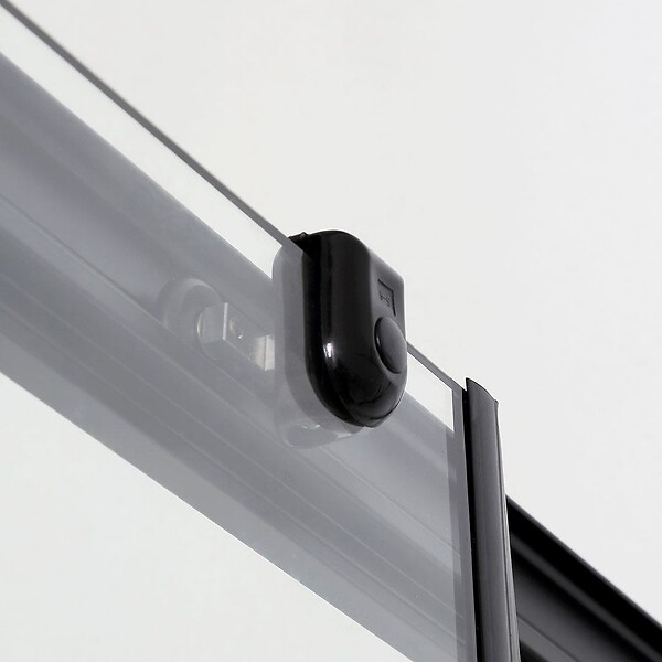 KIAMAMI VALENTINA - Porte De Douche Niche Noir Mat Coulissante 130 Cm | City - large