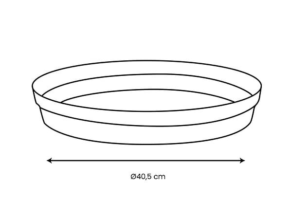 EDA - Soucoupe Ø 40,50 cm pour pot Ø 60 cm - vert laurier - Eda - large